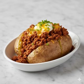 Patata Asada Inglesa Con Carne Picada