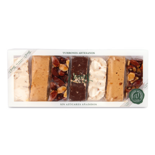 Caja de 7 Turrones Artesanos con Edulcorantes 35g Vicens Caja  245 Gr.