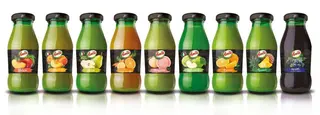 Succo di frutta in vetro