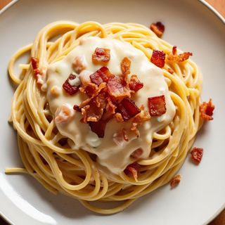 Sos Carbonara + Mozzarela + Cebulka Prażona