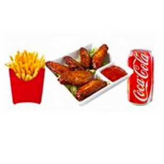 Menú Alitas (6 Uds.)