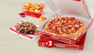 2 Pizzas medianas + Patatas Gajo + Galleta de chocolate