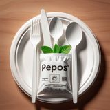 Cubiertos (cuchillo, tenedor, cuchara y servilletas) descartables