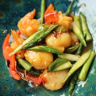 Vieras & langostinos tigre