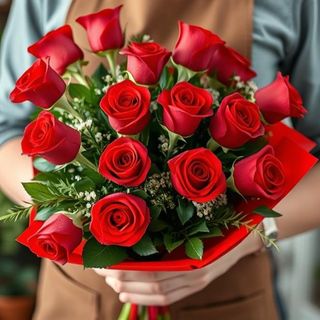 Ramo 12 rosas rojas extras