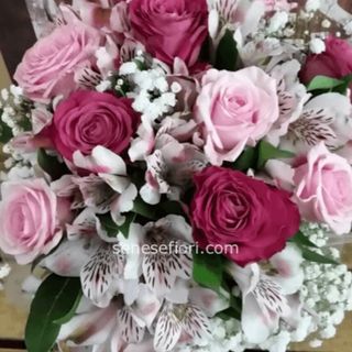 Bouquet rose rosa e Astromelia
