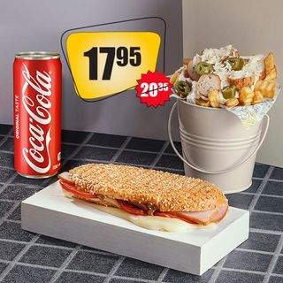 კომბო ტოსტი ჩალაღაჯით და გაუდას ყველით