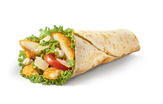 Menù chicken wrap con pollo fritto