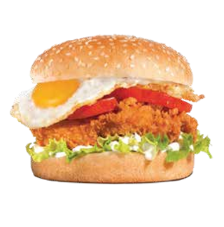 Egg burger menu
