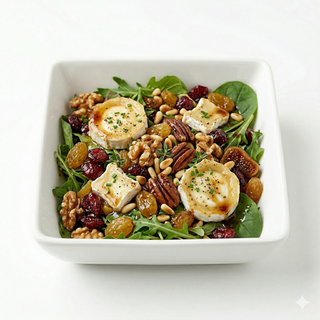 Ensalada Templada De Queso De cabra Y Frutos Secos