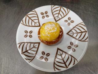 bavarese al cocco glassata al mango 100 g