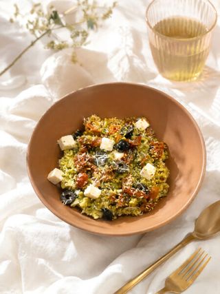 Pasta de verano al pesto genovés