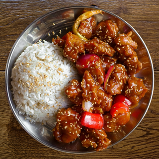 #Sweet & Sour Chicken with jasmine rice