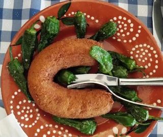 Alheira com Pimentos