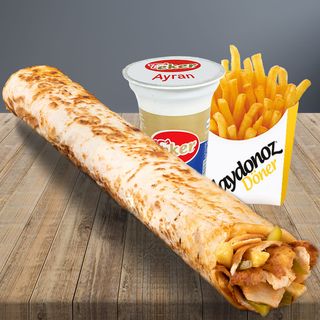 Large Chicken Doner + French Fries + Large Ayran