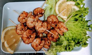 კრევეტები საფანელში ჯოხზე და ბატერფლაი