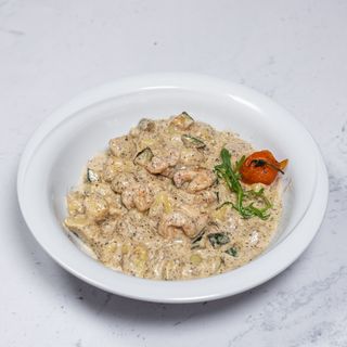 Domaći njoki s kozicama, tartufima i tikvicama