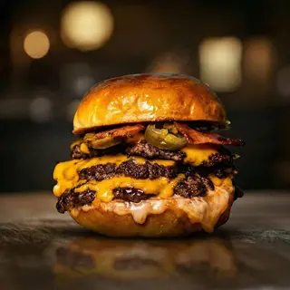 Smoke BBQ triple burger