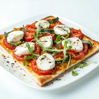 Foccacia cu mozzarella si legume