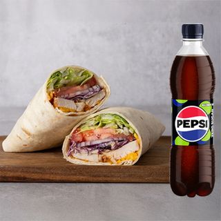 Chicken crispy wrap+Pepsi zero limeta 0,5L