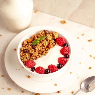 Granola Berry Compote Fruit Bowl 