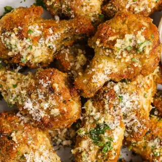 Butter & garlic Parmesan wings 