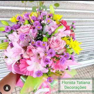 Bouquet tons rosa 