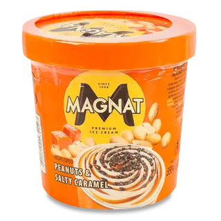 Морозиво Magnat Peanuts&Salty caramel, стакан (350г)