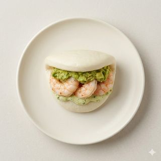 Bao de Gambon con mayo de jalapeños y guacamole