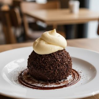 Tartufo con cioccolato e crema