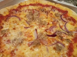 Menù pizza gorgonzola e cipolla