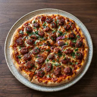 Zucchini Pork Pizza