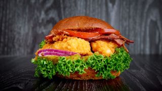 Double chicken burger