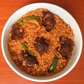 Jollof Rice + Beef