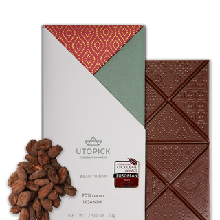 Tableta BTB De Chocolate Negro 70% Cacao De Origen Uganda 70 Gr