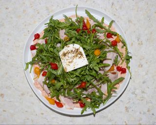 Картопляний салат з копченою шинкою і томатним айолі, 335 г