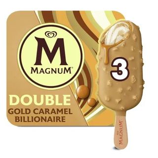 Helado Bombón Doble Gold Caramelo Magnum Caja 3 Uds 213 Gr.