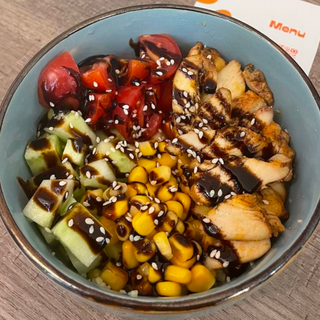 Bowl With Couscous, Chicken & Vegetables Breakfast #3 საუზმე