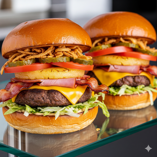 2 Hamburguesas hawaiana