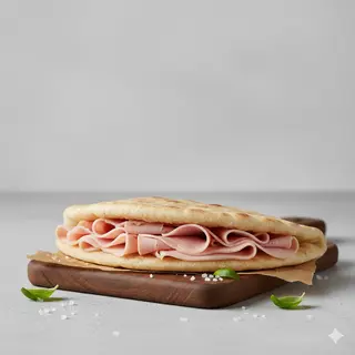 Piada con prosciutto cotto