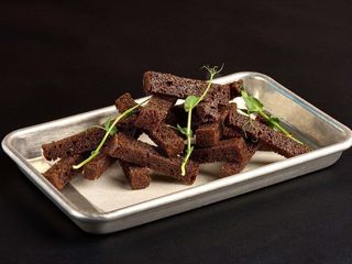 Житні грінки з часником та зеленю (120g)