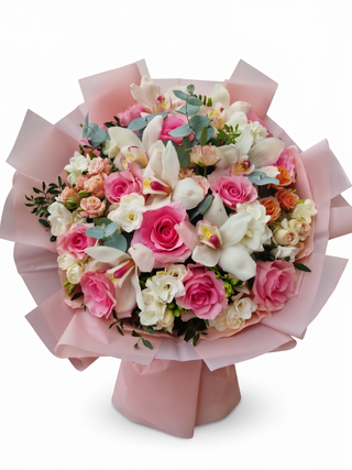 Buchet special roz pastel