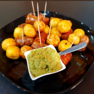 Papa Criolla Con Chorizo