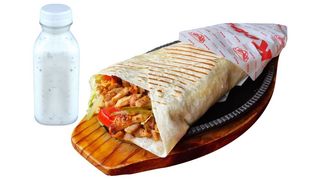TORTILLA CHICKEN SAHAWARMA BIG WRAP + AYRAN