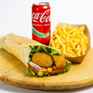 Falafel + pomfrit + piće