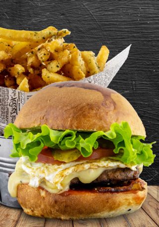 Meniu Egg & beef burger