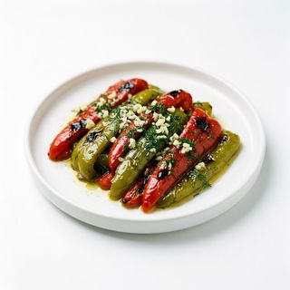 Печен пипер с копър и чесън 300г
