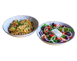 Удон з телятиною+Грецький салат (350/220г)