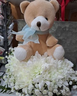 Bouquet com Urso de Peluche - M