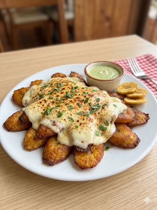 Maduritos fritos con queso